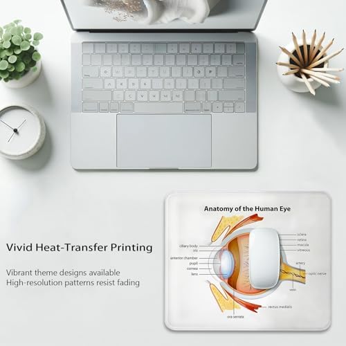 Human Eye Anatomy Science Mouse Pad, Nerves Graphic Durable Desk Mat