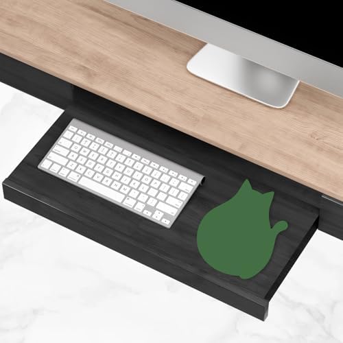 Funny Mouse Pad Cute Cat Shape Office Desk Accessories Decor for Women 9.65 x 8 Inch Small Mousepad with Non-Slip Rubber Base Washable Waterproof, Forest Green