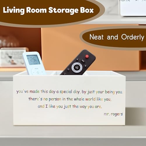 Mr.Rogers Inspirational Quotes Pen Holder for Desk, Motivational Gifts for Women Men Coworkers, Positive Gifts Wooden Pen Pencil Holder Organizer for Office Desk Accessories