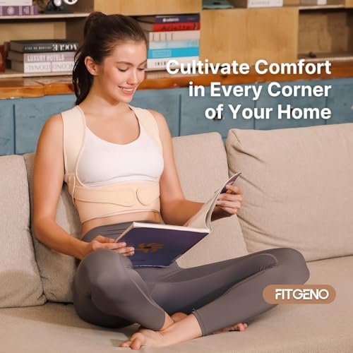 Fit Geno Posture Corrector for Women Lite, Upper Back Brace for Slouching