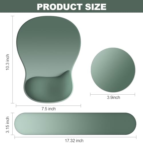Ergonomic Mouse Pad with Wrist Rest and Keyboard Wrist Rest, Gel Mousepad