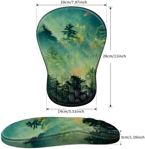 YIWEI Ergonomic Mouse Pad with Wrist Rest for Carpal Tunnel Pain Relief