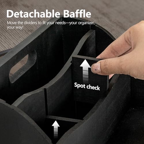 Rebee Vision Mail Organizer for Desk with Drawer for Store Jewelry, Black