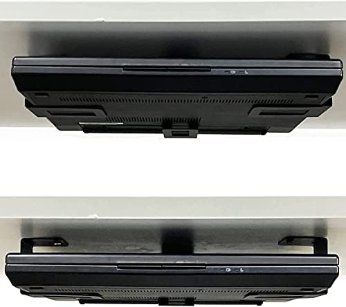 AUXPhome (3) Laptop Holder Under Desk Laptop Mount Organizer Rack Storage Shelf, Add On Under Table Laptops, Keyboard, Routers, Modems, Cable Box, Network Switch & More, Desk Accessories