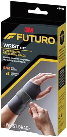 FUTURO Compression Stabilizing Wrist Brace, Breathable, Small/Medium
