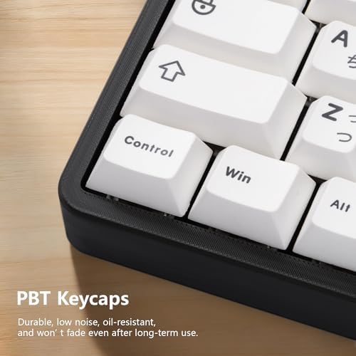 YIVU Split Mechanical Keyboard, 60% Wireless Ergonomic Design, 2.4G, Hot-Swappable Red Switches, QMK/Vial Programmable, Black