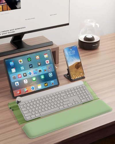 Adjustable Computer Keyboard Stand for Desktop, Keyboard Wrist Rest(Green)