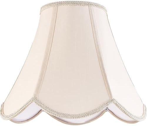 GO&SO Lamp Shade Set of 2,6" x 13" x 10.6",Bell,Yellowish Beige Petals