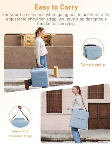 Adjustable Floor Chair with Back Support Foldable Meditation Chair, Blue