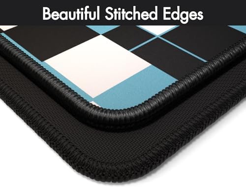 Gamer Boss - Gaming Mouse Pad - 48 x 24 Inches - 4mm Thick with Stitched Edges, Non-Slip Rubber Base, Premium Cloth Mousepad, Desk Mat for Laptop, Keyboard, Computer & PC (Mega, Squares)