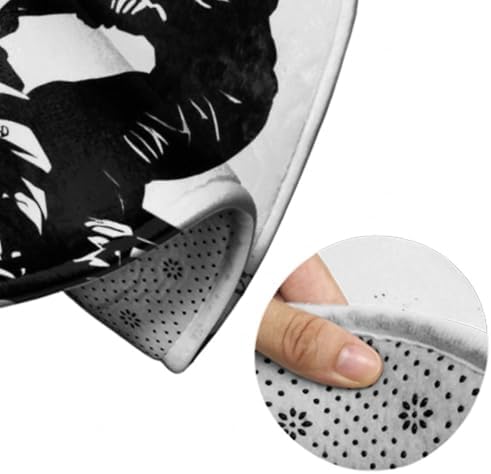 Women's Large Home Decor Mat, Soft Round Yoga Carpet, Non Slip Machine Washable Home Office Circle Rug Motocross Racer Extreme Sports Printed Dirt Bike
