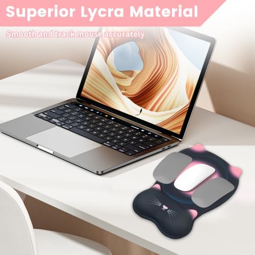 Ergonomic Mouse Pad with Wrist Rest,Cute Memory Foam Mousepad Wrist Cushion