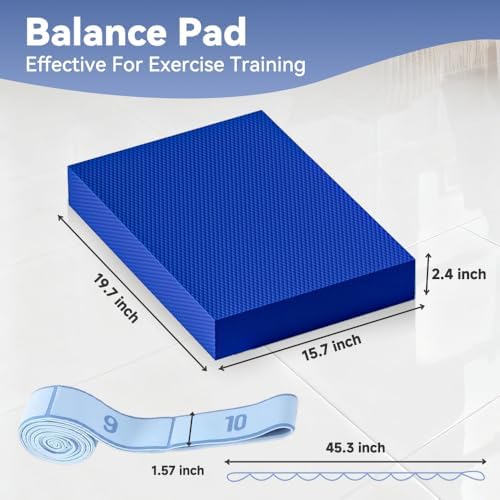 Large Thick Balance Pad Non-Slip Stability Trainer Yoga & Pilates