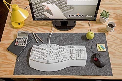 Perixx PERIBOARD-512W Periboard-512 Ergonomic Split Keyboard - Natural Ergonomic Design - White - Bulky Size 19.09"X9.29"X1.73", US English Layout