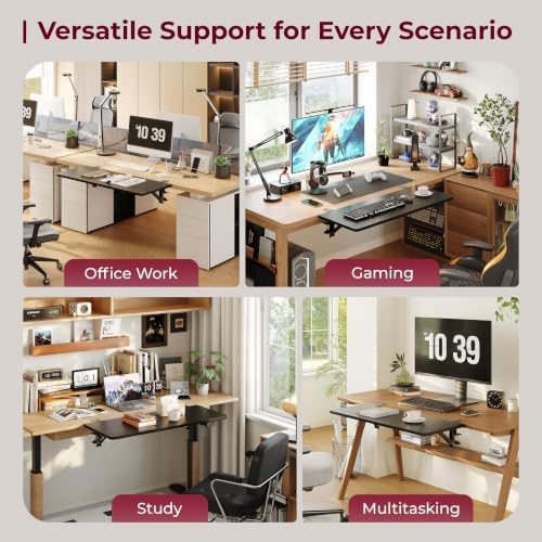 Desk Extender Tray, 24"×12" Clamp-On Arm Rest Shelf