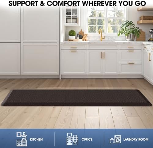 Anti-Fatigue Kitchen Mats for Floor Standing and Comfort Desk Mats 17"x60"