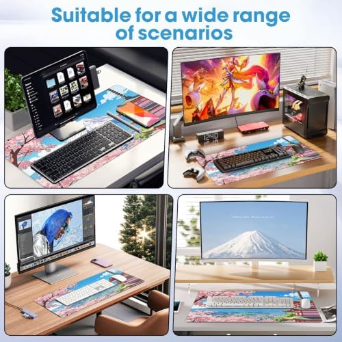 Waterproof Desk Mat 31.5x15.7 Inch - Extra Large Mouse Pad, Building