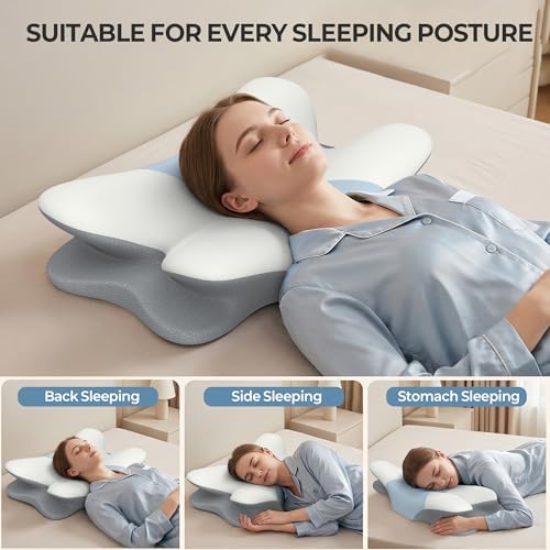Cervical Neck Pillow - Contour Memory Foam Pillows for Pain Relief