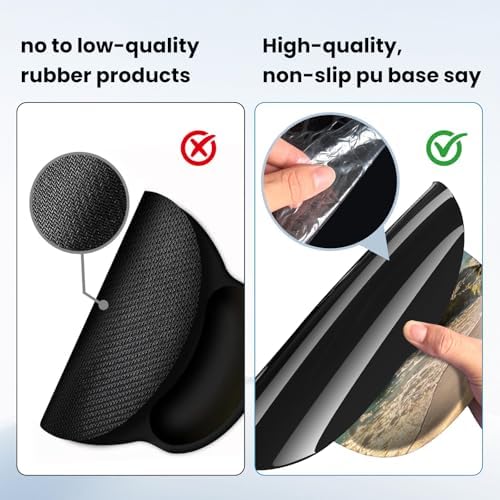 Mouse pad with Wrist Rest,Relieving Pain Memory Foam Computer pad, Ergonomic Desktop Mouse, Silicone Material Mouse pad, with Non-Slip PU Base (The sea)