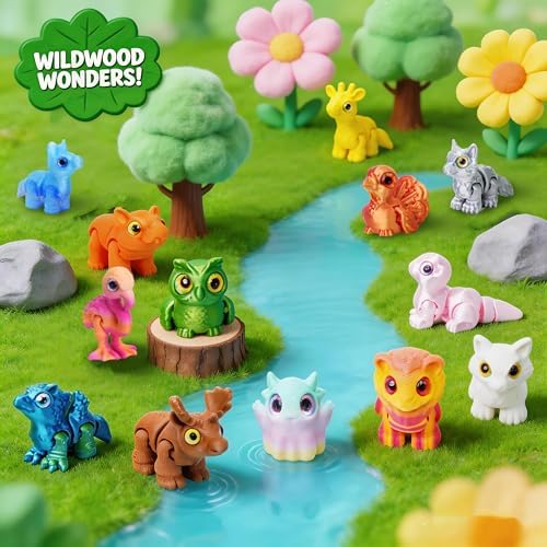 25Pcs 3D Printed Animals Articulated Fidget Toy