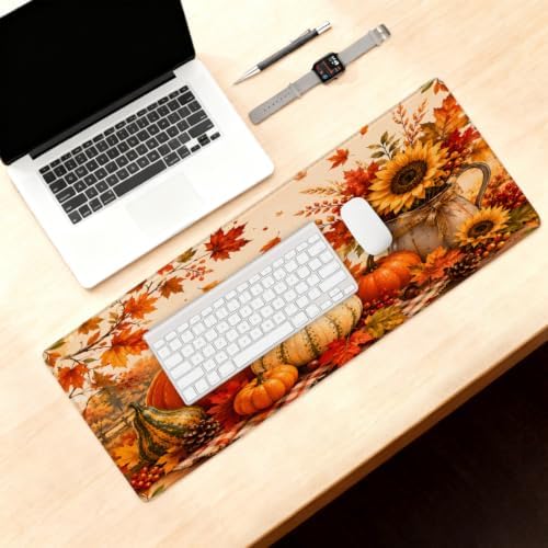 Autumn Large Mouse Pad Non-Slip Rubber Long Gaming Desk Mat