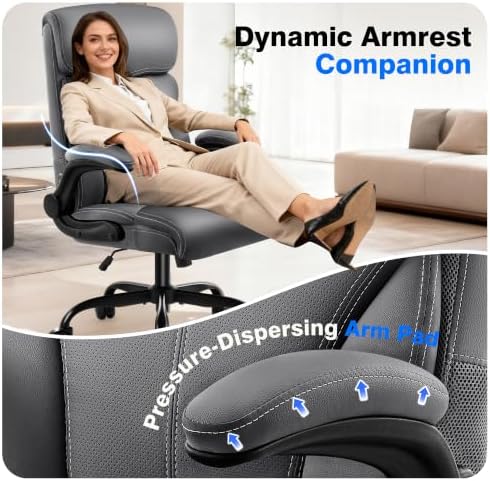 AreShark Leather Office Chair - Executive High Back Ergonomic Desk Chairs