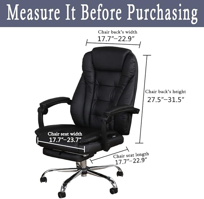 ITFRO Waterproof Office Chair Cover with Armrest Covers Taupe PU Leather Computer Desk Chair Cover with Zipper Universal Rotating Gaming Chair Slipcover High Back Chair Seat Protector (Taupe)