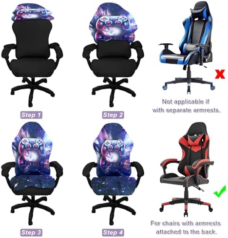 Gaming Chair Covers, 3D Printing One-piece Fit Cat Scratch Proof