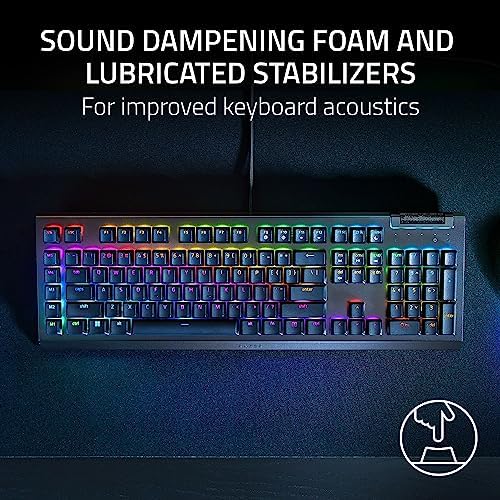 Razer BlackWidow V4 X - Mechanical Gaming Keyboard: Green Switches Tactile & Clicky, 6 Dedicated Macro Keys, Chroma RGB, Doubleshot ABS Keycaps, Media Controls, Sound Dampening & Stabilizers (Renewed)