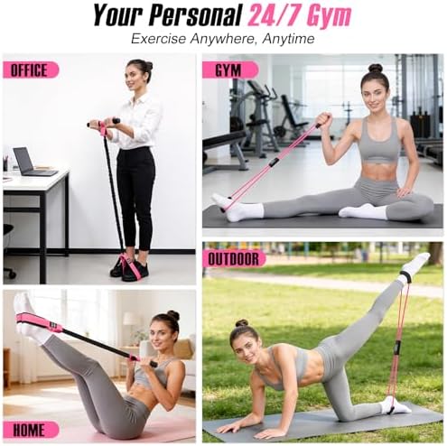 Pedal Resistance Band with Handle, Upgraded Durable Thickened Latex Tubes and Soft Foam Fabric Foot Pedal, Sit Up Exercise Equipment for Abdomen, Waist, Arm, Core/ABS, Leg, Physical Therapy