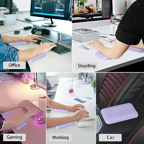 Leolee Elbow Rest Pads for Desk, Purple Ergonomic Wrist Rest Arm Rest Pads