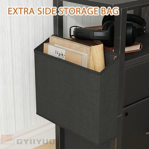 GYIIYUO 2 Drawer File Cabinet 24''W, Mobile Filing Cabinet, Printer Stand