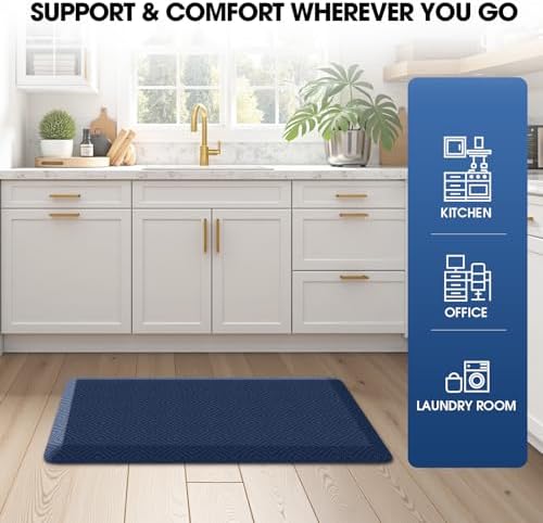 Anti-Fatigue Kitchen Mats for Floor Standing and Comfort Desk Mats 17"x28"