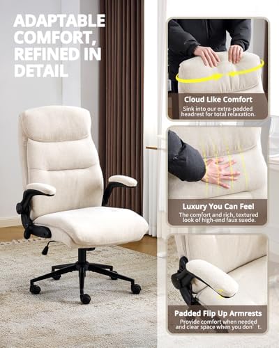 Karl home Ergonomic Office Chair Inflatable Lumbar High Back, Khaki
