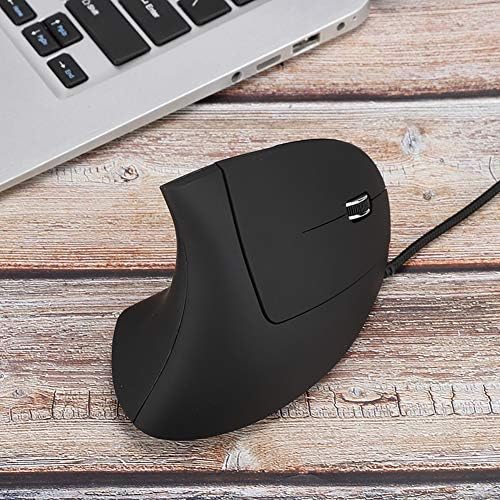VBESTLIFE Vertical Ergonomic Gaming Mouse, 3200 DPI USB Optical Mouse with 6 Buttons and LED Indicators, Anti Sweat Grip for PC Computer Office and Design Work