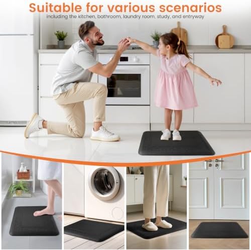 4/5 Inch Thicker Kitchen Mats Anti Fatigue Comfort Mat Standing Desk Rugs