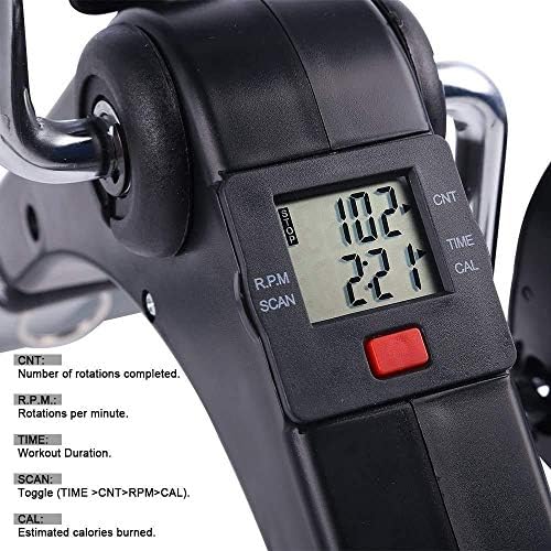 Foldable Under Desk Exercise Bike Portable Arm and Leg Pedal Exerciser