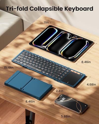 ProtoArc EM11 NL Ergonomic Mouse & XK01 TP Folding Portable Keyboard