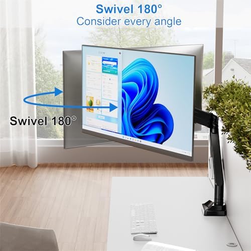 Single Monitor Mount for Max 43" Ultrawide Computer Screens