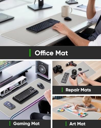 ALOANES Non-Slip Extended Mouse Pad Office&Home Desk Mat Stitched Edge