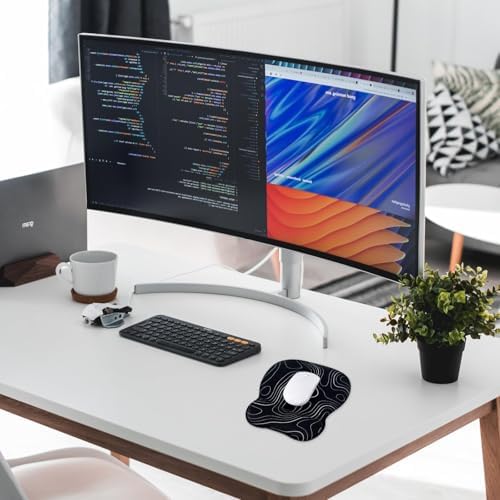 EooCoo Ergonomic Mouse Pad with Wrist Rest, Memory Foam Support Mousepad