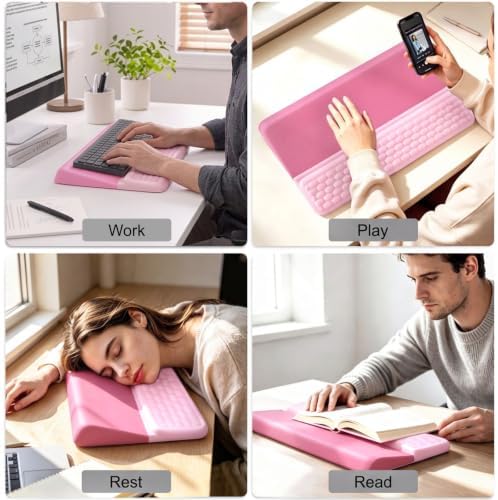 Keyboard Stand with Wrist Rest,Ergonomic Keyboard Riser Holder Lifter Tray