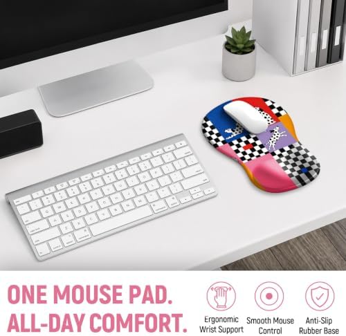 Ergonomic Mouse Pad with Wrist Rest, Gel Wrist Support, Patch