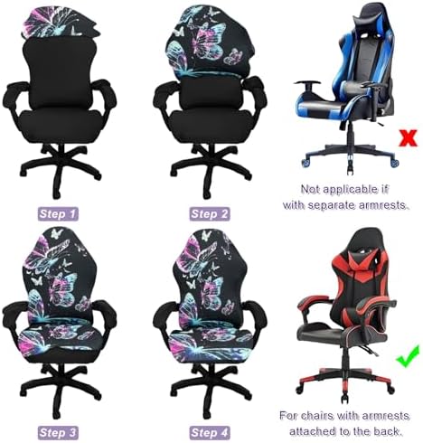 Gaming Chair Covers, 3D Printing One-piece Fit Cat Scratch Proof