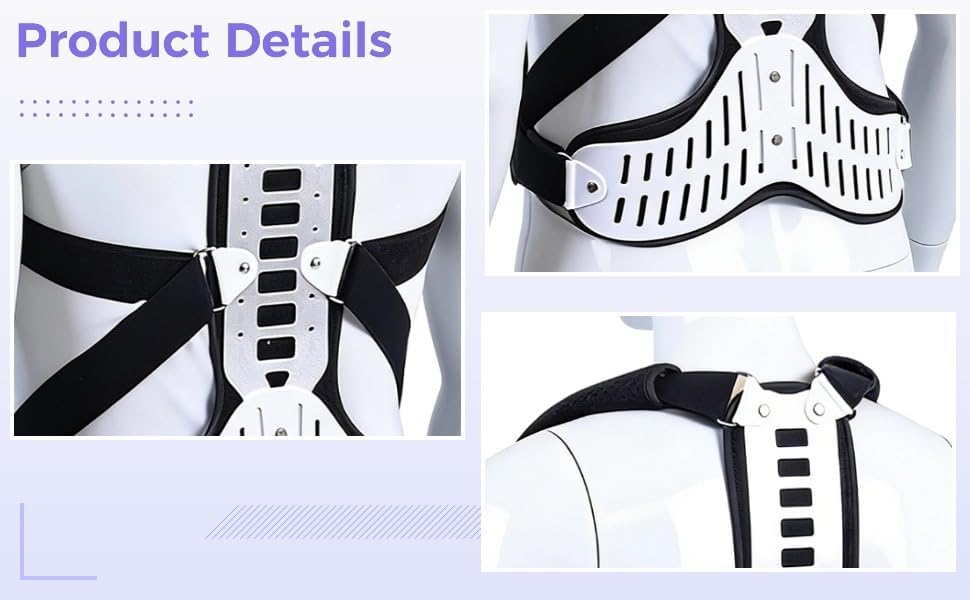 Adult Back Brace Posture Corrector, Kyphosis & Hunched Back Support, Breathable Spine Brace, Adjustable Straps, Anti Slouching