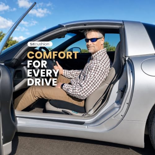 Car Seat Cushion for Driving, Coccyx Cushion for Car (Breathable 4D Cover)