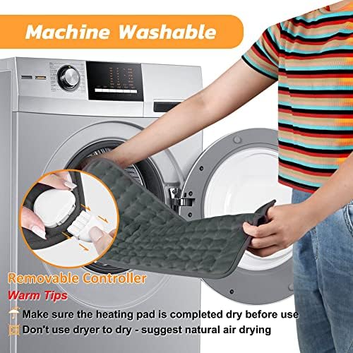 24x20 Inch Electric Heating pad for Back Neck Shoulder Knee Arms Legs- Electric Heat Pads with 6 Heat Settings & Auto Shut Off &Dry/Moist Heat Heating Pad for Birthday Mother Father Girl Men Women