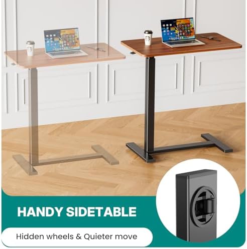 OLIXIS Overbed Table, Bedside Table, Mobile Standing Desk for Apartment