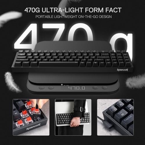Redragon S136 Combo, K628 PRO 75% Wireless Gaming Keyboard + 7200 DPI Mouse