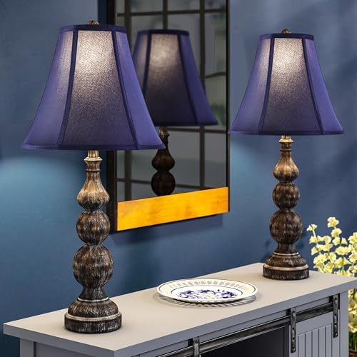 GO&SO Blue Bell Lamp Shade, 6" Top x 13" Bottom x 9.8" High